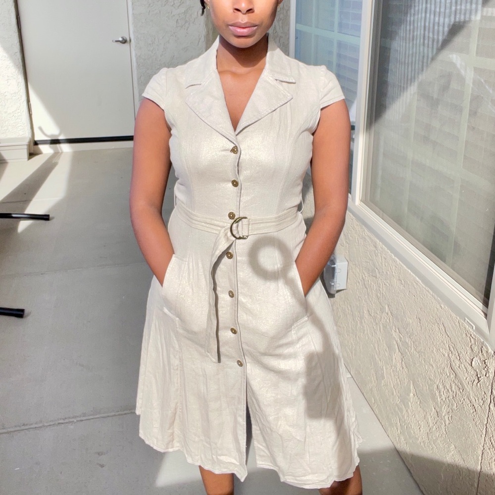 Laundry Beige Shimmer Dress